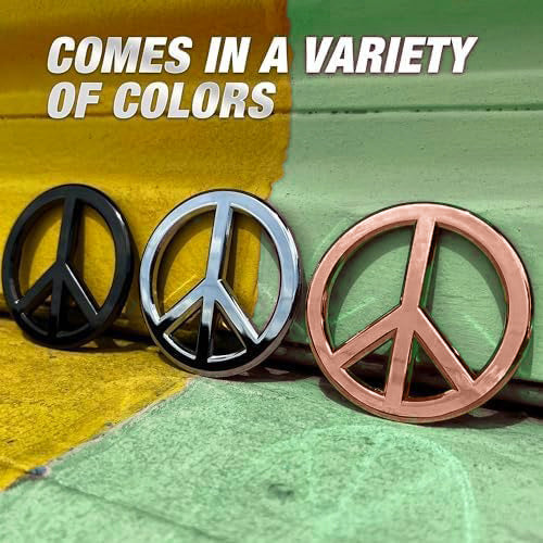 Classic Peace Sign Car Emblem (Rose Gold)
