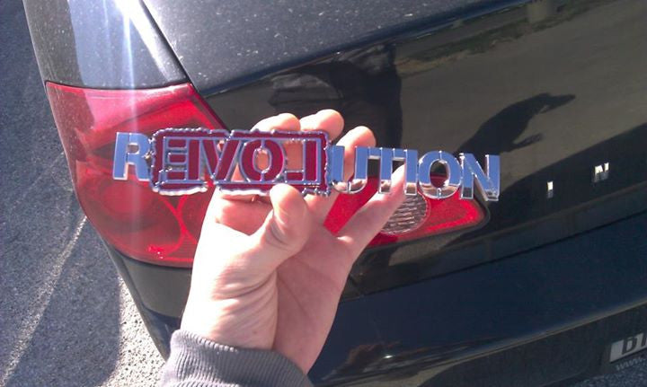 Ron Paul Revolution Chrome Car Emblem