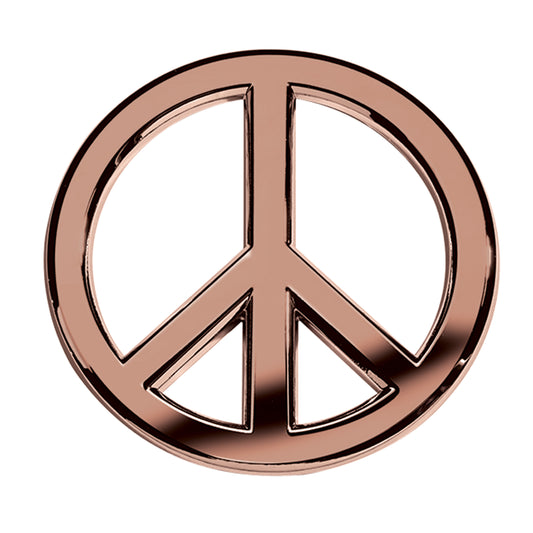 Classic Peace Sign Car Emblem (Rose Gold)