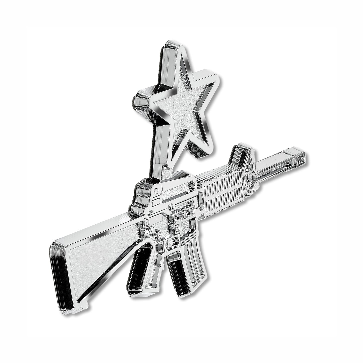 AR-15 Style "Come and Take It" Car Emblem (Chrome)