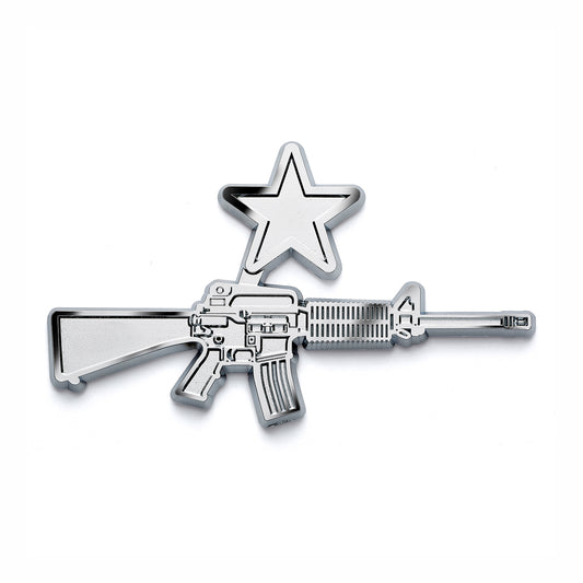 AR-15 Style "Come and Take It" Car Emblem (Chrome)