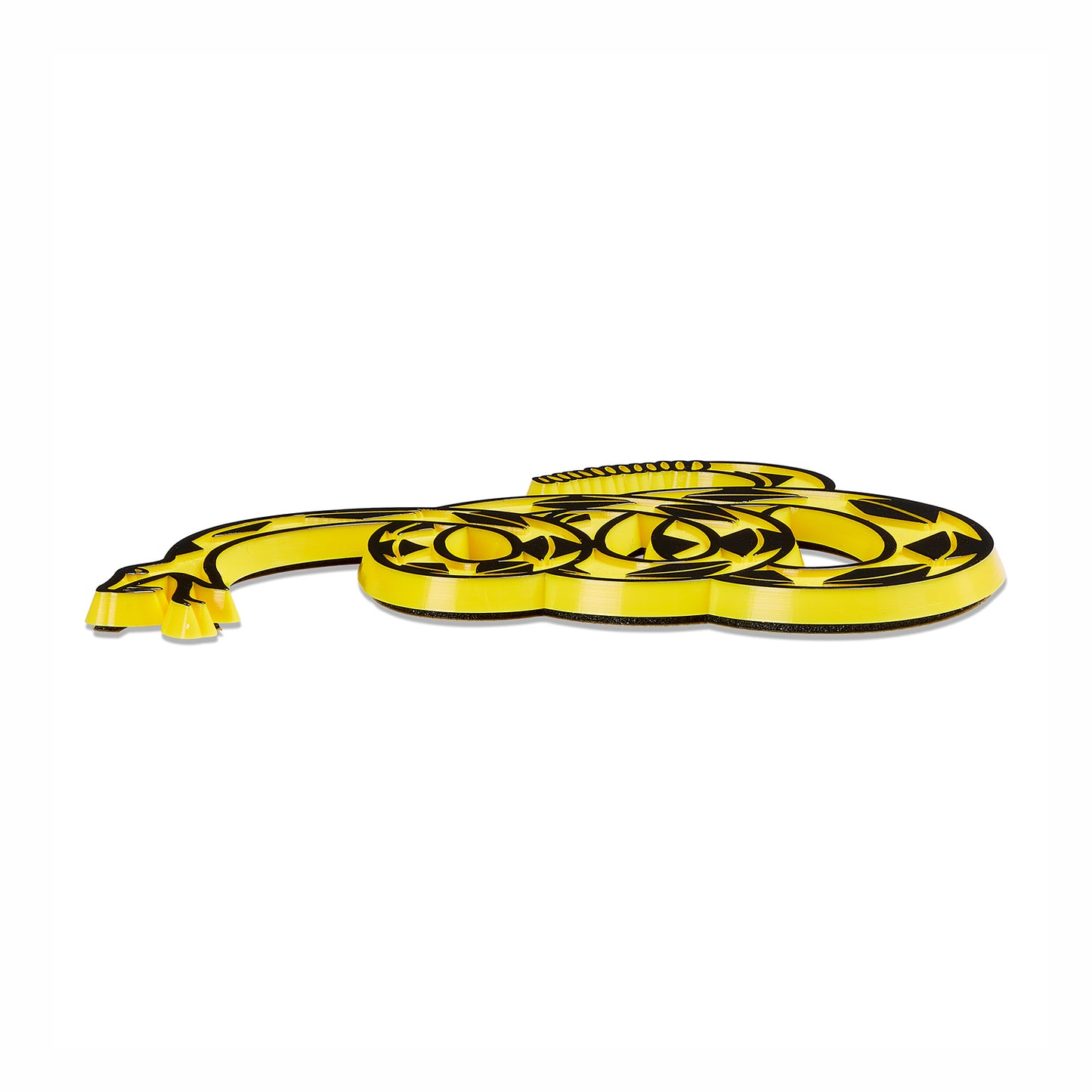 Gadsden "Don't Tread On Me" Rattlesnake Car Emblem (Yellow/Black)