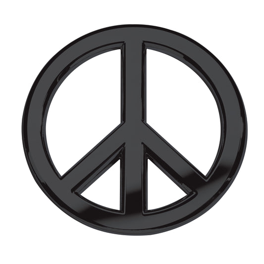 Classic Peace Sign Car Emblem (Black)