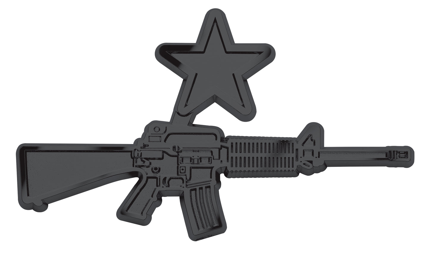 AR-15 Style "Come and Take It" Car Emblem (Tactical Black)